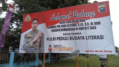 Polres Kampar Gelar Persiapan Penyambutan Karo SDM Polda Riau di SDN 012 Salo